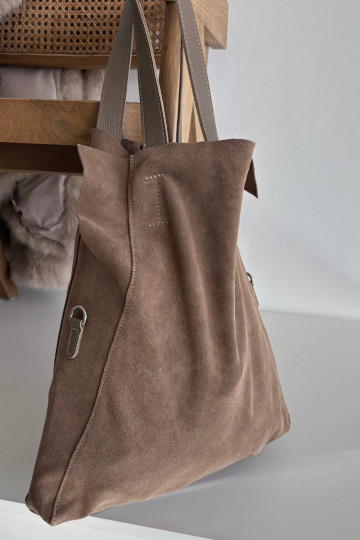 Bolso de ante sintético color arena oscuro Miraya 2