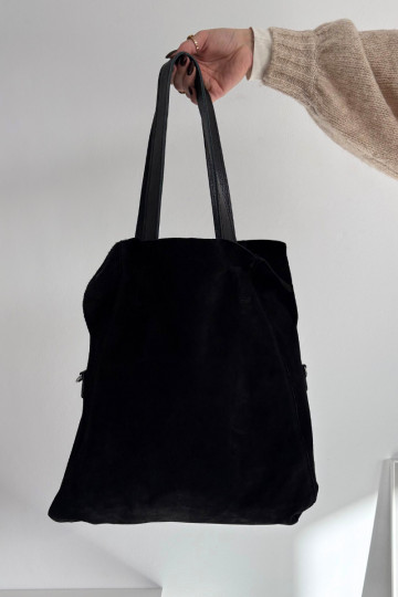 Bolso de ante sintético negro Miraya