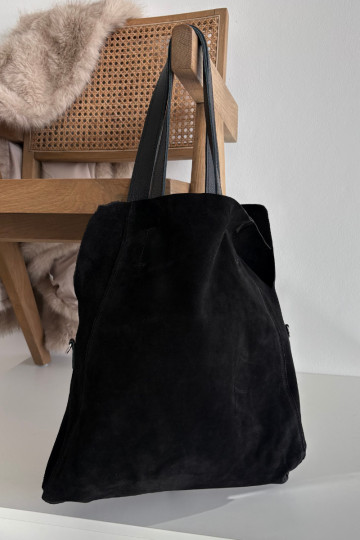Bolso de ante sintético negro Miraya 2