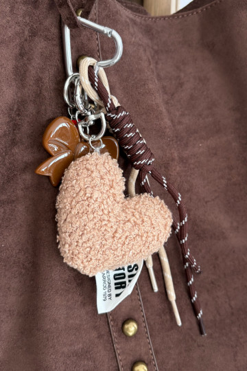 Llaveros o colgantes con corazones y lazos Jaysa