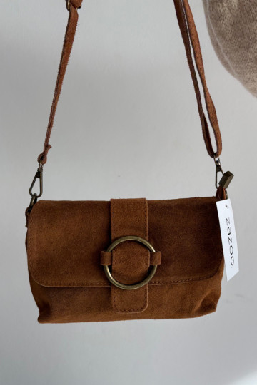 Skórzana de gamuzaoAa un bolso pequeño color marrón Jessel