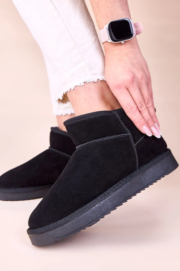Botas de nieve negras de ante natural Besia 2