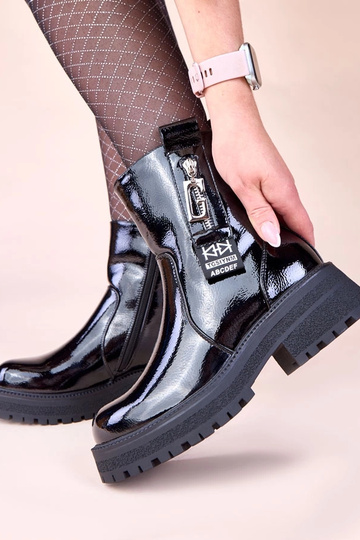 Botines negros lacados con... 2