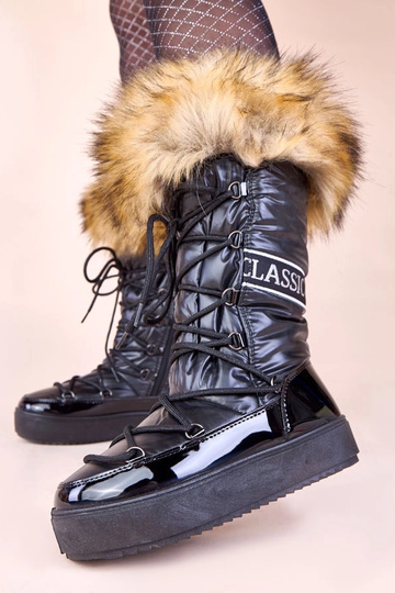 Botas de nieve negras con piel Malida 2
