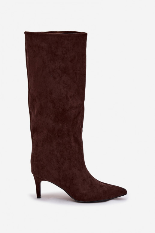 botas de mujer Un modelo convincente calentamiento con tacones finos CzekoladoAe Olivienne