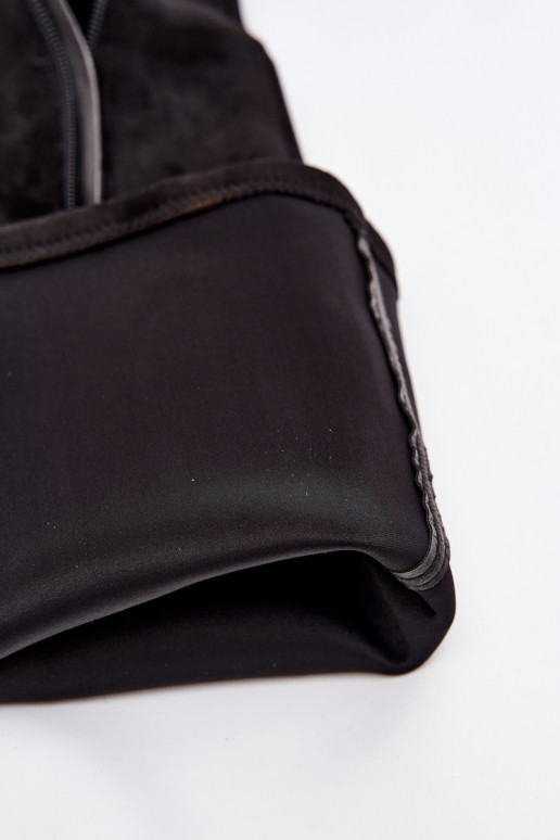 botas de mujer por encima de la rodilla con tacones de gamuza ecológicaoAe de color negro Tahlina