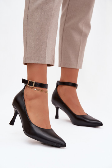 zapatos de tacón alto Zapatos con correas de color negro Perrine 2