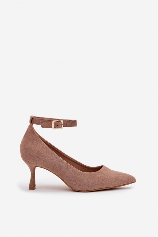 zapatos de tacón alto Zapatosde gamuza ecológicau beige Devoria