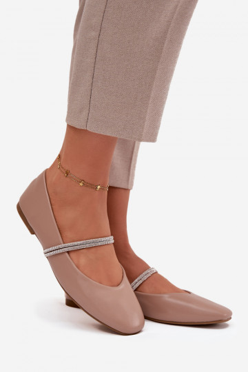 bailarinas FemeninoBłyszczącymi Paskami beige Ilirene 2