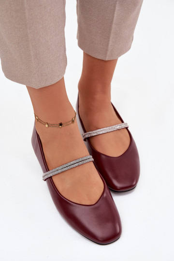 bailarinas FemeninoBłyszczącymi Paskami borgoña Ilirene