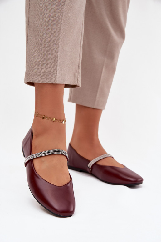 bailarinas FemeninoBłyszczącymi Paskami borgoña Ilirene