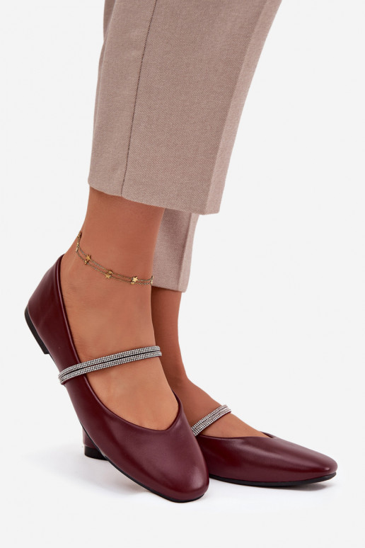 bailarinas FemeninoBłyszczącymi Paskami borgoña Ilirene