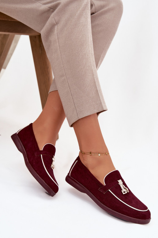 Mocasines Mocasines Femeninode gamuza ecológicau borgoña DarAen