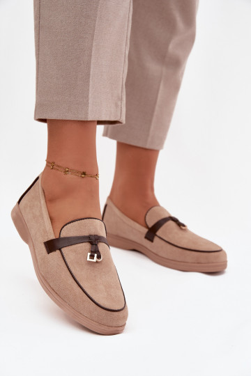 Mocasines Mocasines Femeninode gamuza ecológicau beige DarAen 2