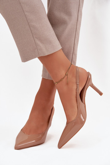 con efecto barniz Zapatos con tacones finos beige Phelia