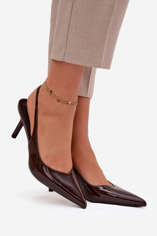 con efecto barniz Zapatos con tacones finos CzekoladoAe Phelia