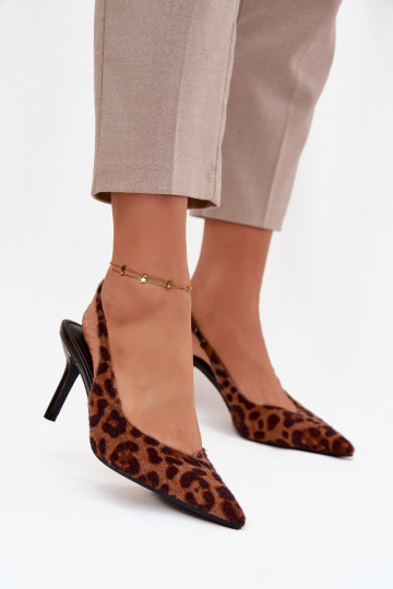 Zapatos Phelia con tacones delgados en estampado de piel de leopardo 2