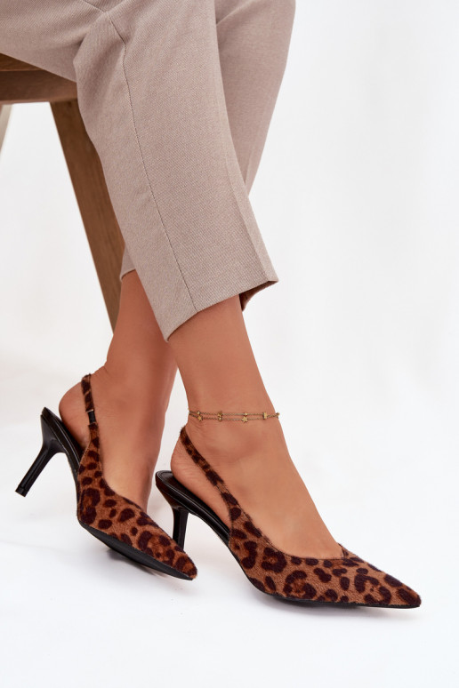 Zapatos con tacones finos con estampados de piel de leopardo Phelia