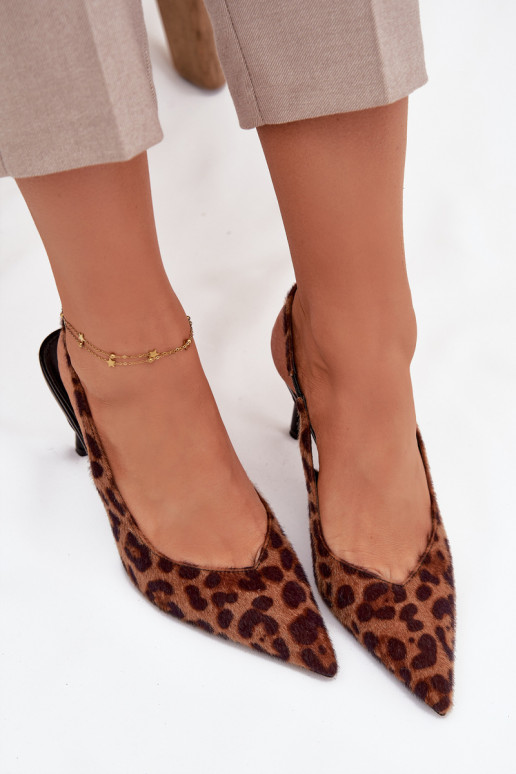 Zapatos con tacones finos con estampados de piel de leopardo Phelia