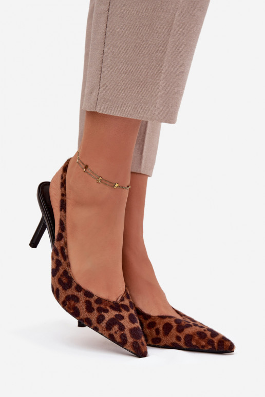 Zapatos con tacones finos con estampados de piel de leopardo Phelia