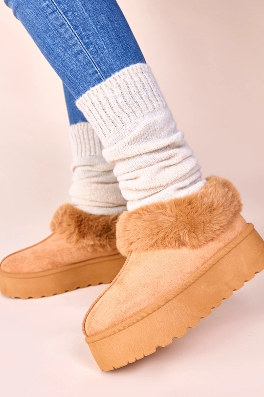 Botas de nieve marrones con piel Deesi