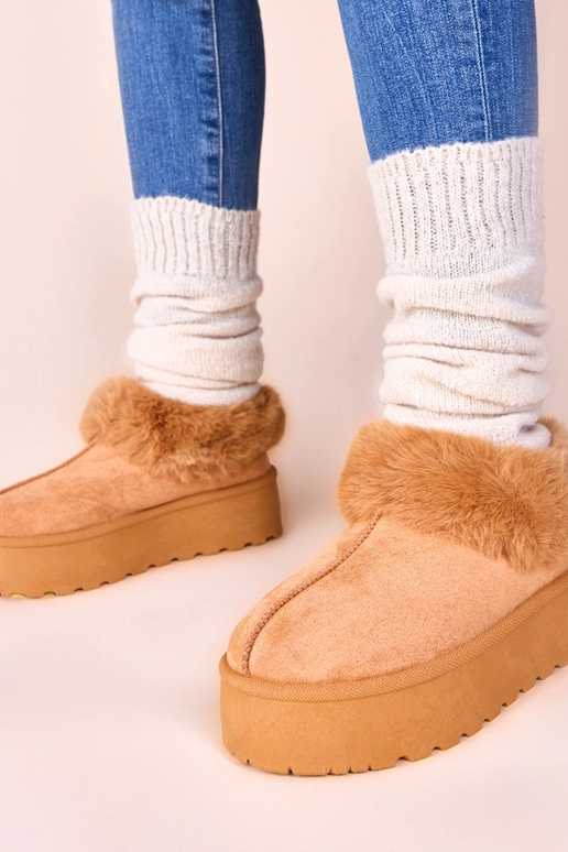 Botas de nieve marrones con piel Deesi