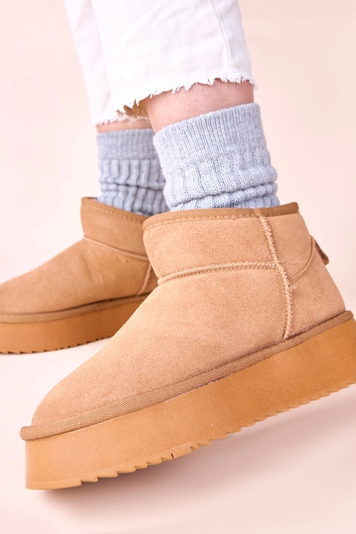 Botas de nieve marrones de ante...