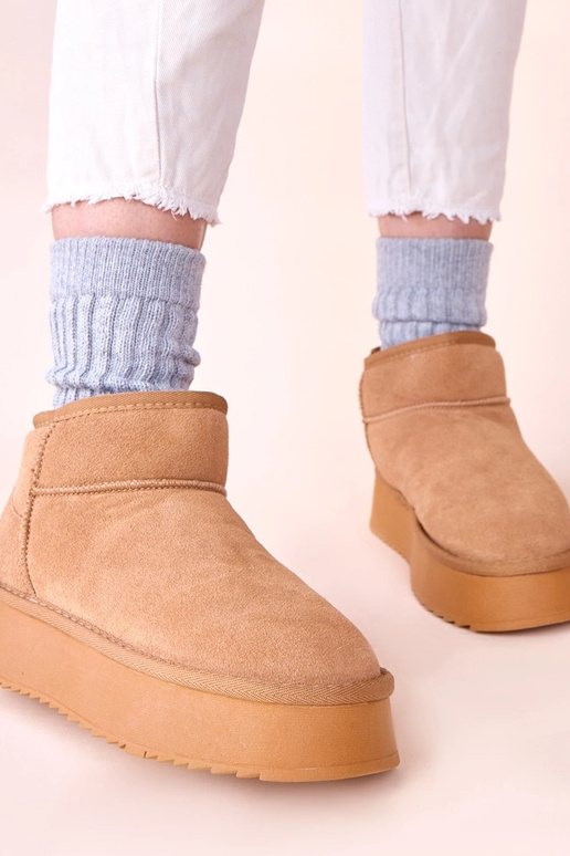 Botas de nieve marrones de ante...