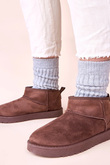 Botas de nieve color chocolate con piel Elriee