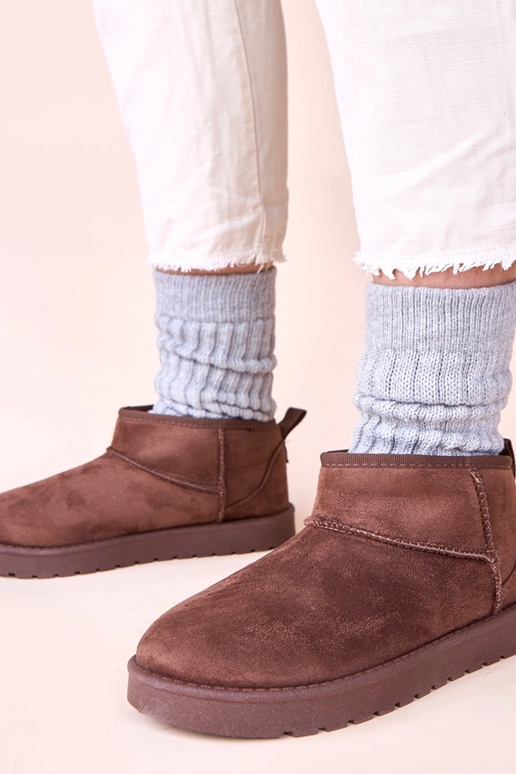 Botas de nieve color chocolate con...