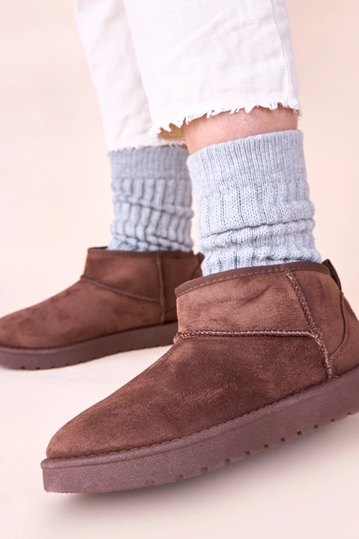 Botas de nieve color chocolate con...