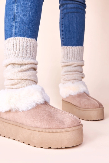 Botas de nieve color arena oscuro con piel Deesi 2