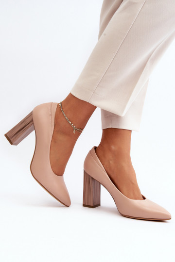 Estilo elegante Zapatos con un tacón elegante Sergio Leone PB217 Nude
