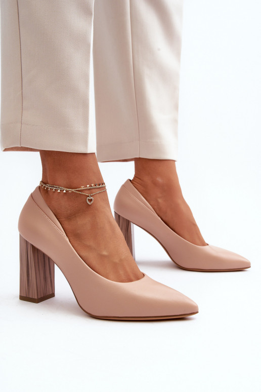 Estilo elegante Zapatos con un tacón elegante Sergio Leone PB217 Nude
