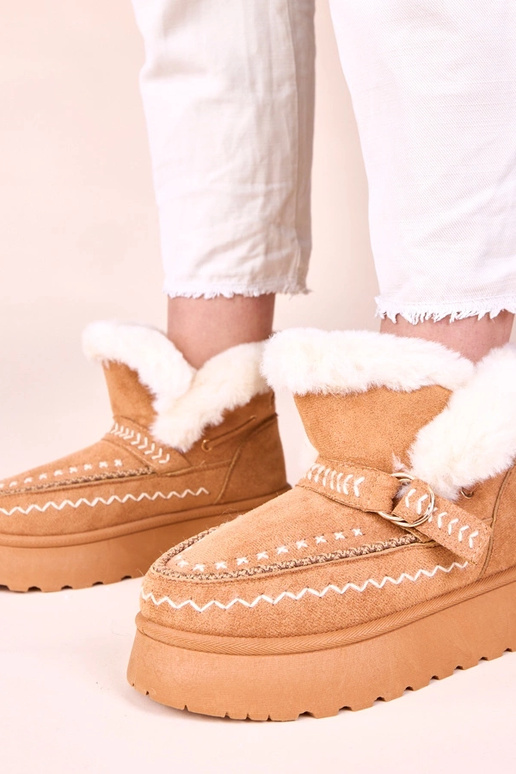 Botas de nieve marrones con...