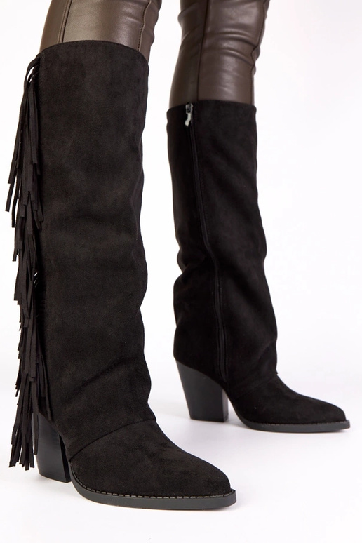 Botas de cowboy negras adornadas con...