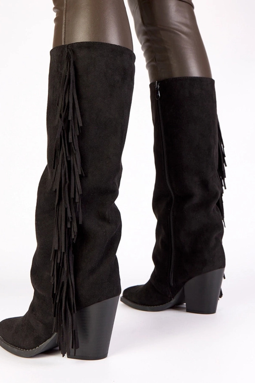 Botas de cowboy negras adornadas con...