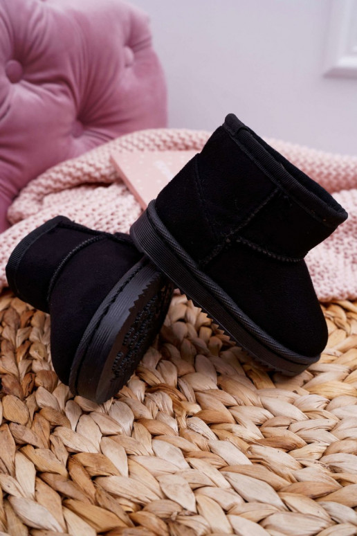 Cálidas botas de invierno para niños en color negro Gooby