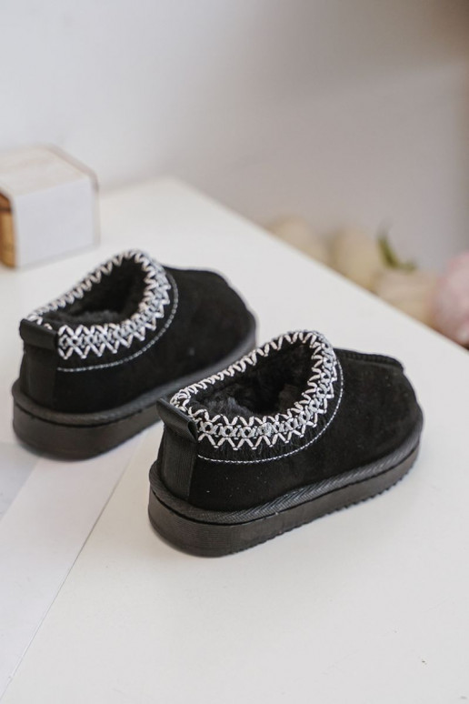 Botas de nieve para niños con plataforma, aislantes con interior de piel en negro Vilabria