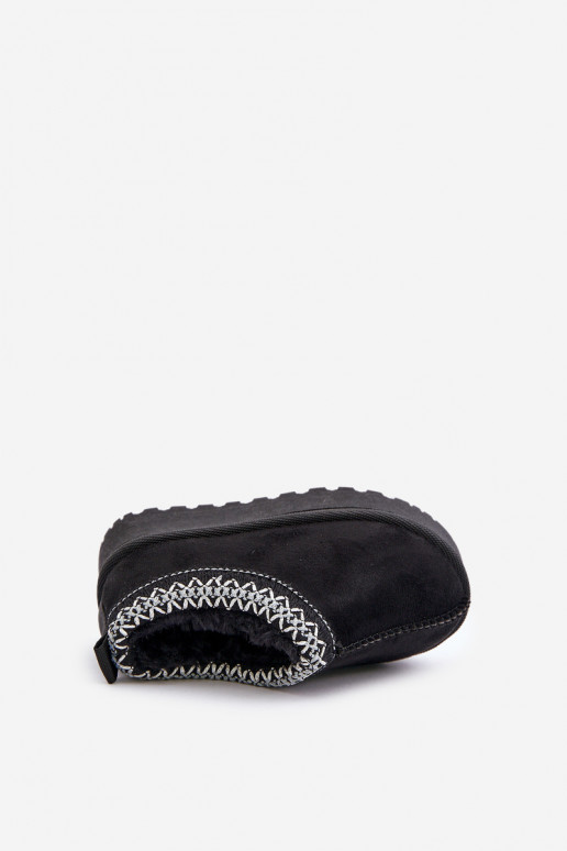 Botas de nieve para niños con plataforma, aislantes con interior de piel en negro Vilabria