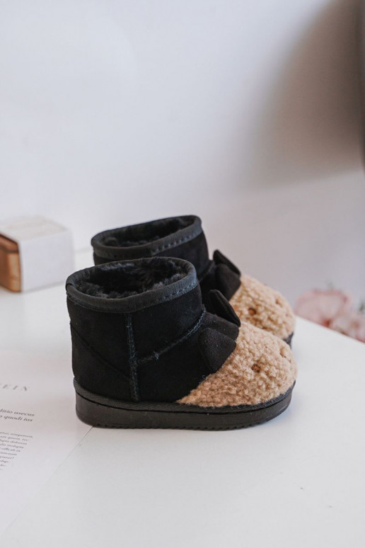 Botas de nieve cálidas para niños. Lamy de color negro Esandira