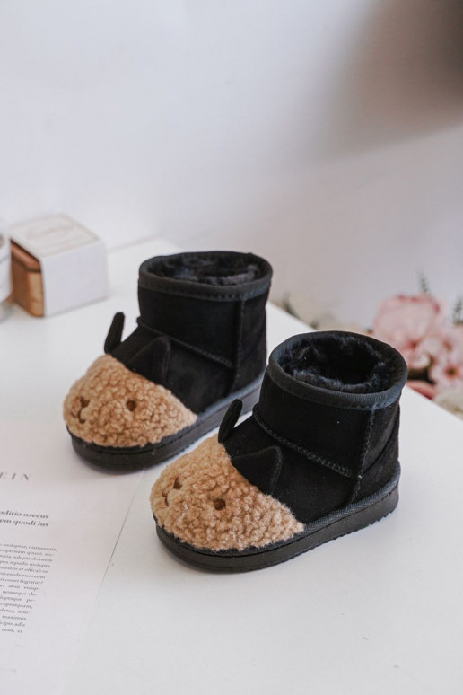 Botas de nieve cálidas para niños. Lamy de color negro Esandira