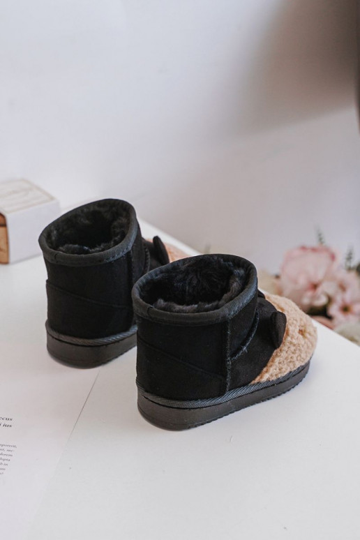 Botas de nieve cálidas para niños. Lamy de color negro Esandira