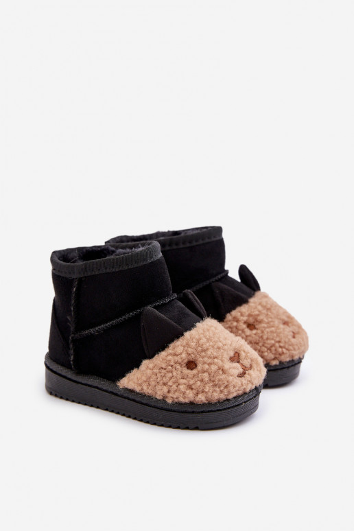 Botas de nieve cálidas para niños. Lamy de color negro Esandira