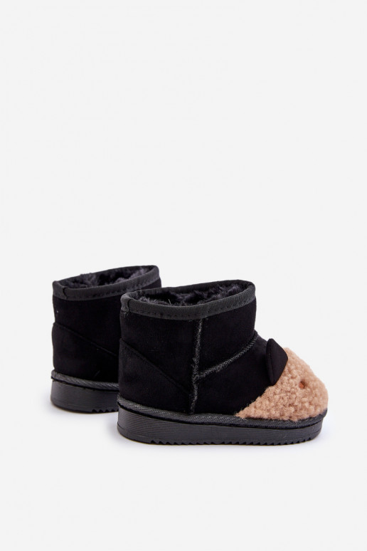 Botas de nieve cálidas para niños. Lamy de color negro Esandira
