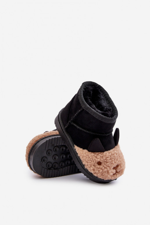 Botas de nieve cálidas para niños. Lamy de color negro Esandira