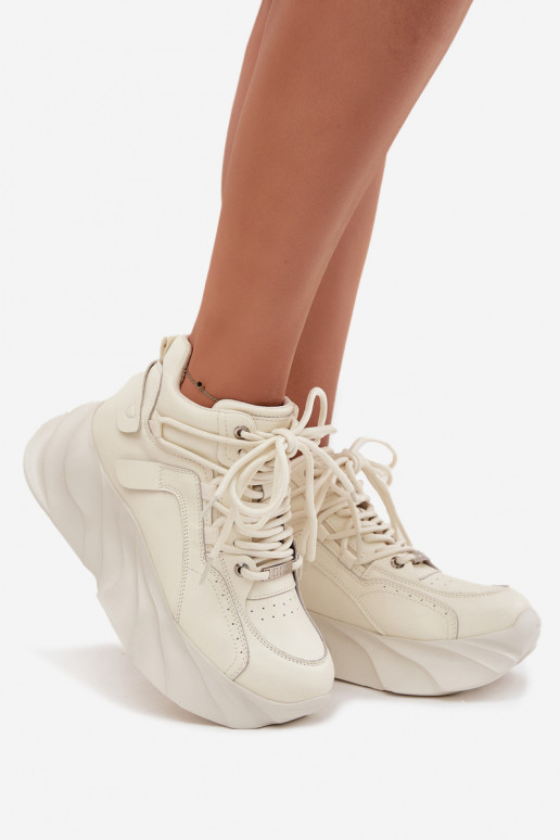 Zapatillas modelo zapatos. Femenino Cuero natural GOE SS2N4037 Zgaszona Biel