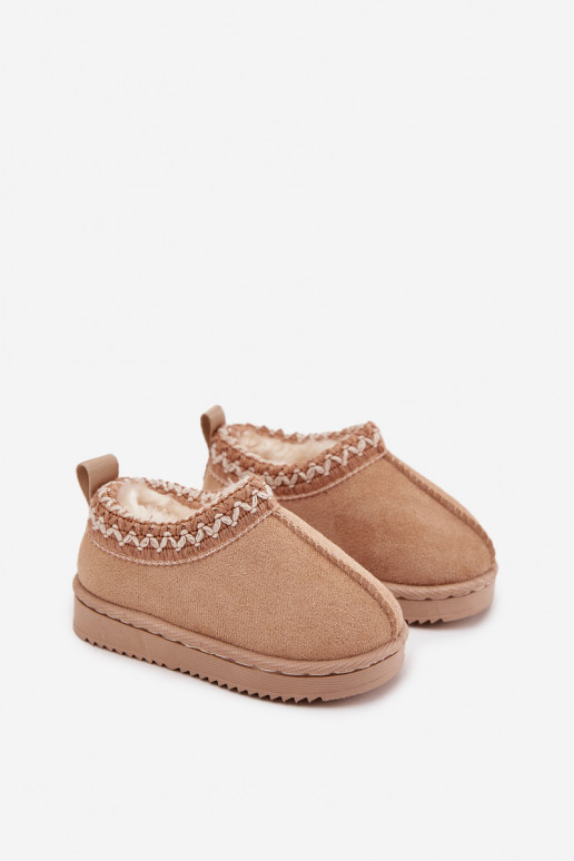 Botas de nieve Botas Infantil con una plataforma calentamiento con pelo dentro beige Vilabria