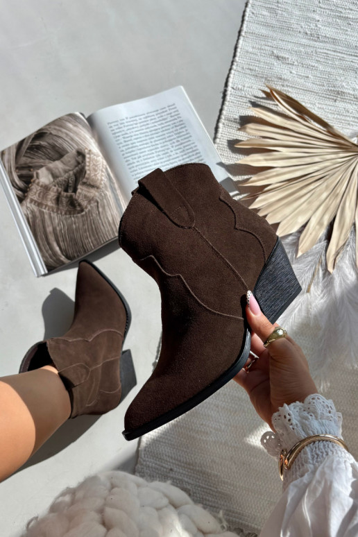 Un modelo convincente botas estilo vaquero FemeninoActivadoturalnego de gamuzau CzekoladoAe Beretta