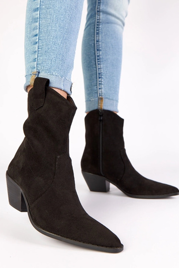 Botines de cowboy negros con tacón Alka 2